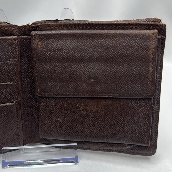 Louis Vuitton Ebene Damier Bi-Fold Marco Wallet Brown | Men’s | Pre-Owned | - Picture 6 of 9